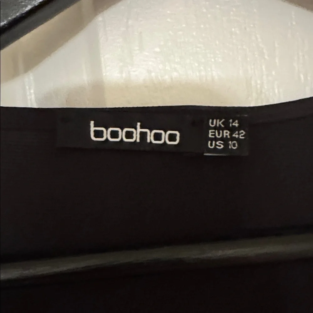 Boohoo Satin Wrap Shirt Style Dress - Picture 8 of 8